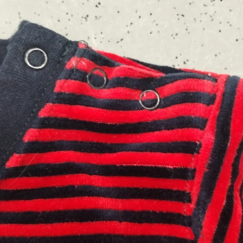 Baby B'Gosh Black and Red Stripe Petit Playschool  apple milk Book dress Toddler